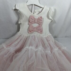 Little Lass Pink Frilly 2T Dress. Lace Tulle And Ruffle.
